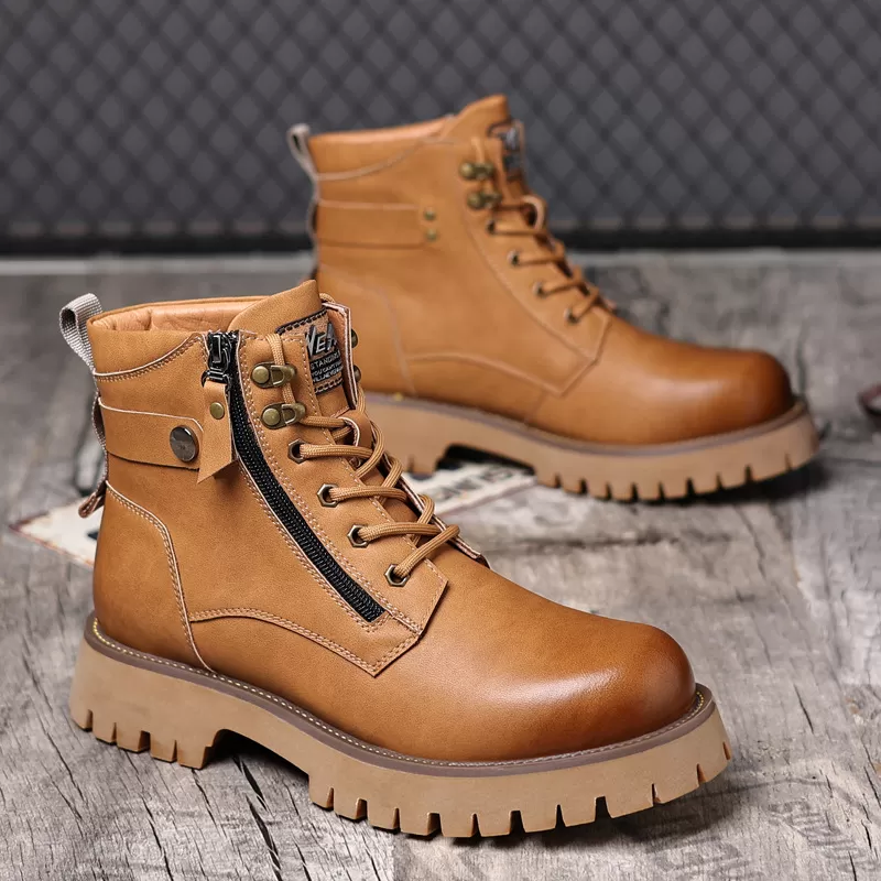 Steel Toe Boots: Men's High-top Leather Boots